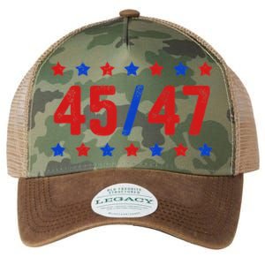 Trump 45/47 Trump 45 47 2024 Trump 2024 Legacy Tie Dye Trucker Hat