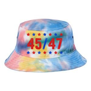 Trump 45/47 Trump 45 47 2024 Trump 2024 Tie Dye Newport Bucket Hat