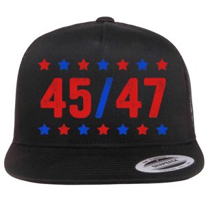 Trump 45/47 Trump 45 47 2024 Trump 2024 Flat Bill Trucker Hat