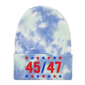 Trump 45/47 Trump 45 47 2024 Trump 2024 Tie Dye 12in Knit Beanie