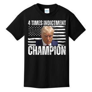 Trump 4 Time Indictment Champion Champ Not Guilty 2024 Kids T-Shirt