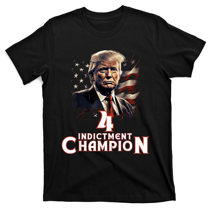 Trump 4 Time Indictment Champion Champ Not Guilty 2024 T-Shirt