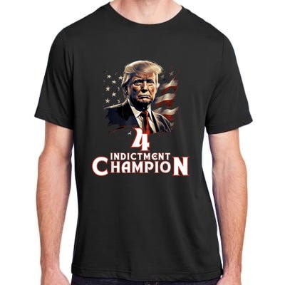 Trump 4 Time Indictment Champion Champ Not Guilty 2024 Adult ChromaSoft Performance T-Shirt