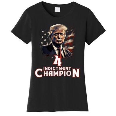 Trump 4 Time Indictment Champion Champ Not Guilty 2024 Women's T-Shirt