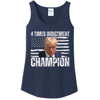 Trump 4 Time Indictment Champion Ladies Essential Tank