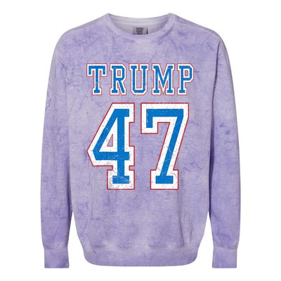 Trump 47 Th President America 2024 Election Colorblast Crewneck Sweatshirt