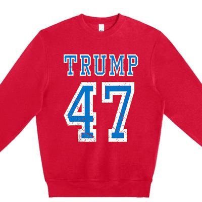 Trump 47 Th President America 2024 Election Premium Crewneck Sweatshirt