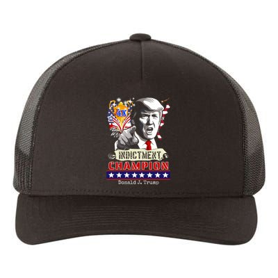 Trump 4 Time Indictment Champ Yupoong Adult 5-Panel Trucker Hat