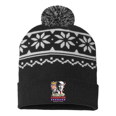 Trump 4 Time Indictment Champ USA-Made Snowflake Beanie