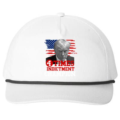 Trump 4 Time Indictment Champion Snapback Five-Panel Rope Hat