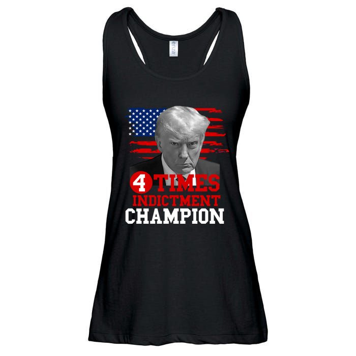 Trump 4 Time Indictment Champion Ladies Essential Flowy Tank