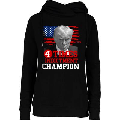 Trump 4 Time Indictment Champion Womens Funnel Neck Pullover Hood