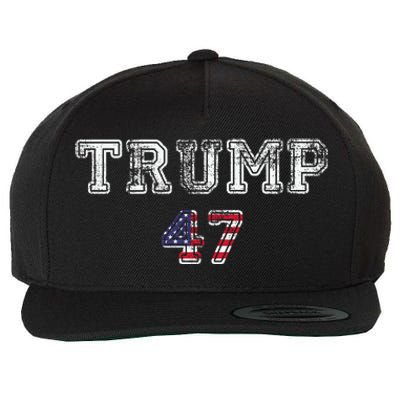 Trump 47 Trump Republican Wool Snapback Cap