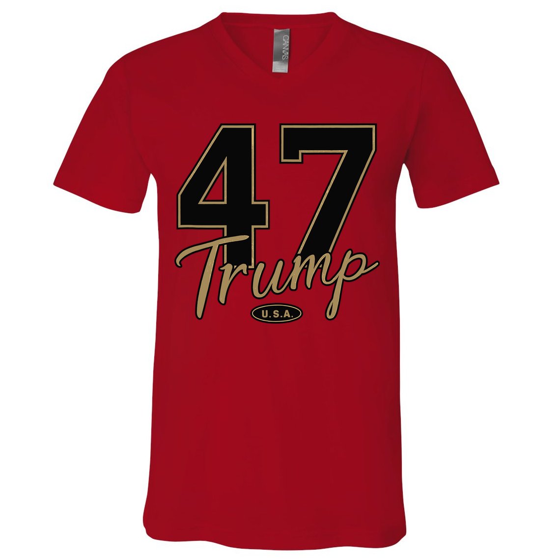Trump 47 Trump 2024 Republican Conservative / 47 Trump 2024 V-Neck T-Shirt