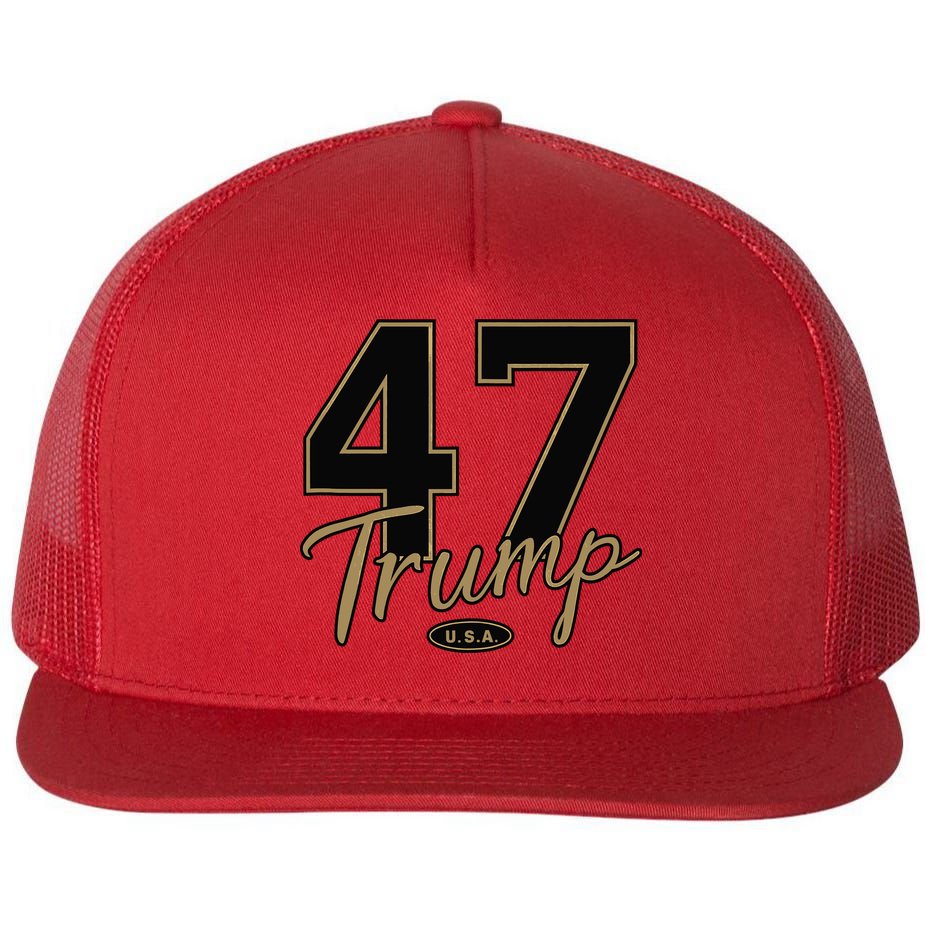 Trump 47 Trump 2024 Republican Conservative / 47 Trump 2024 Flat Bill Trucker Hat
