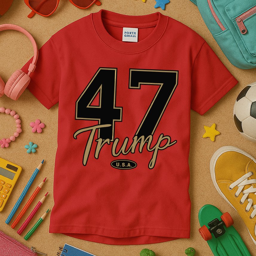 Trump 47 Trump 2024 Republican Conservative / 47 Trump 2024 Kids T-Shirt