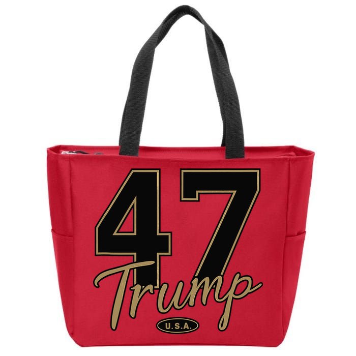 Trump 47 Trump 2024 Republican Conservative / 47 Trump 2024 Zip Tote Bag