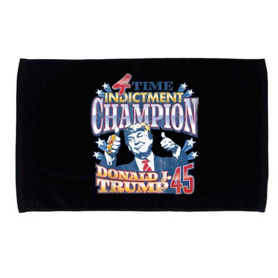 Trump 4 Time Indictment Champion Champ Not Guilty 2024 Microfiber Hand Towel