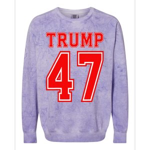 Trump 47 Usa Trump 47th President America Patriotic Trump Colorblast Crewneck Sweatshirt