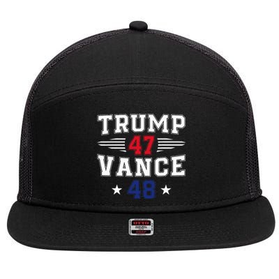 Trump 47 Vance 48 Trump Win Inauguration Day 2025 President 7 Panel Mesh Trucker Snapback Hat