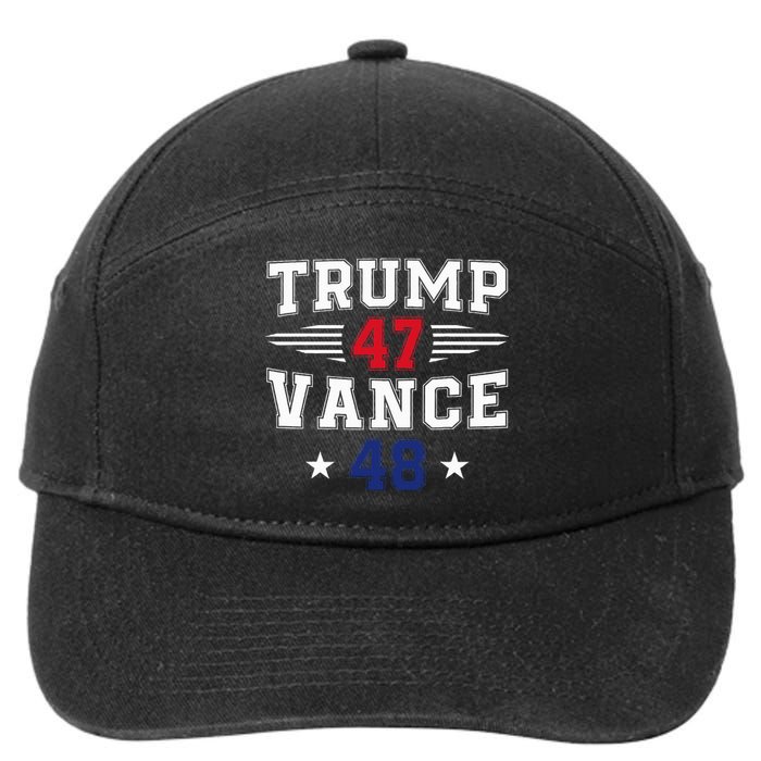 Trump 47 Vance 48 Trump Win Inauguration Day 2025 President 7-Panel Snapback Hat