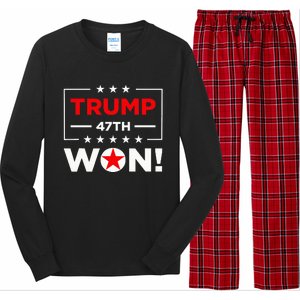 Trump 47th Won Trump Won 2024 Long Sleeve Pajama Set