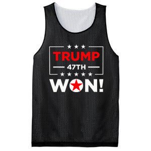 Trump 47th Won Trump Won 2024 Mesh Reversible Basketball Jersey Tank