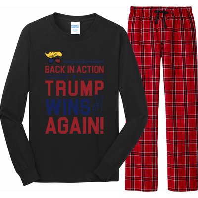 Trump 47 Win Today Long Sleeve Pajama Set