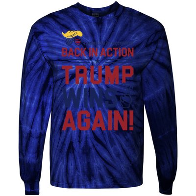 Trump 47 Win Today Tie-Dye Long Sleeve Shirt