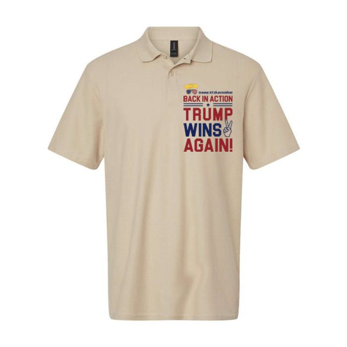 Trump 47 Win Today Softstyle Adult Sport Polo