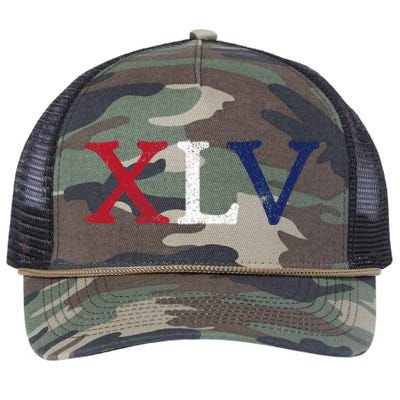 Trump 45 Xlv Roman Numerals Presidential Republican Retro Rope Trucker Hat Cap