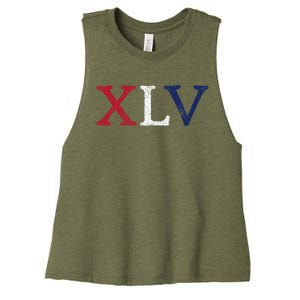 Trump 45 Xlv Roman Numerals Presidential Republican Women's Racerback Cropped Tank