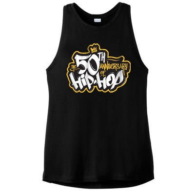 The 50th Anniversary Of Hip Hop Ladies PosiCharge Tri-Blend Wicking Tank