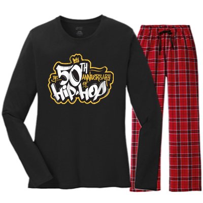 The 50th Anniversary Of Hip Hop Women's Long Sleeve Flannel Pajama Set 