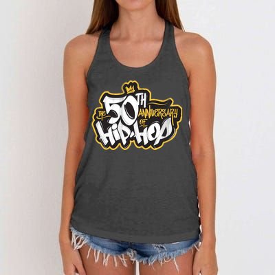 The 50th Anniversary Of Hip Hop Women's Knotted Racerback Tank