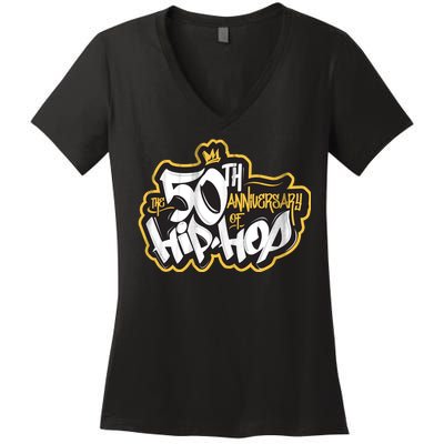 The 50th Anniversary Of Hip Hop Women's V-Neck T-Shirt