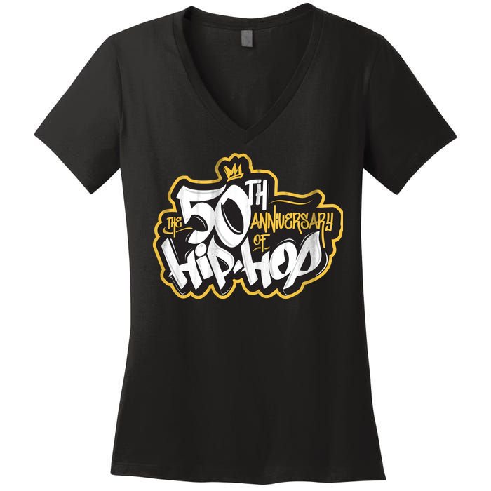 The 50th Anniversary Of Hip Hop Women's V-Neck T-Shirt