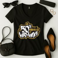 The 50th Anniversary Of Hip Hop Women's V-Neck T-Shirt