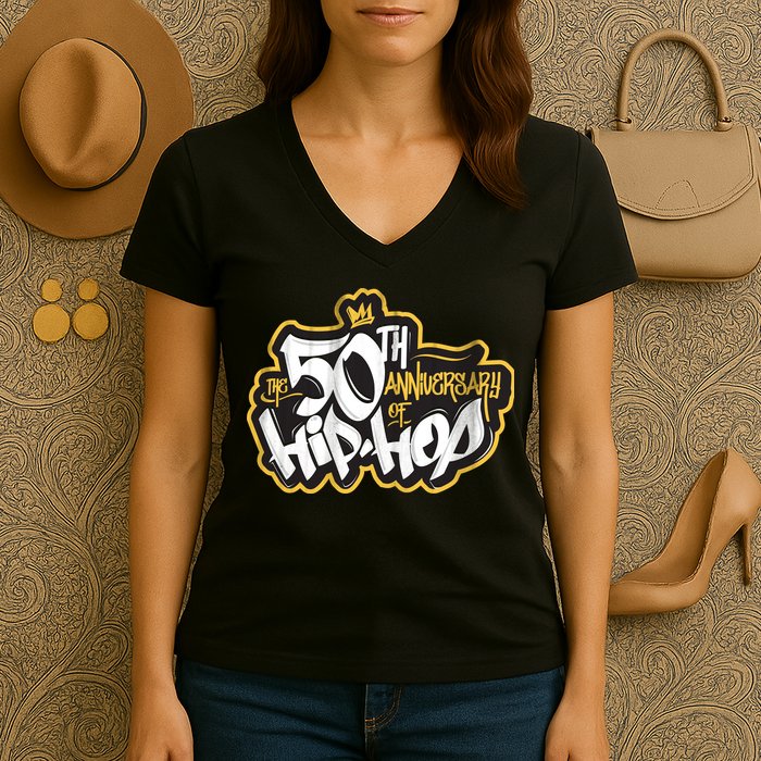 The 50th Anniversary Of Hip Hop Women's V-Neck T-Shirt
