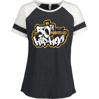 The 50th Anniversary Of Hip Hop Enza Ladies Jersey Colorblock Tee