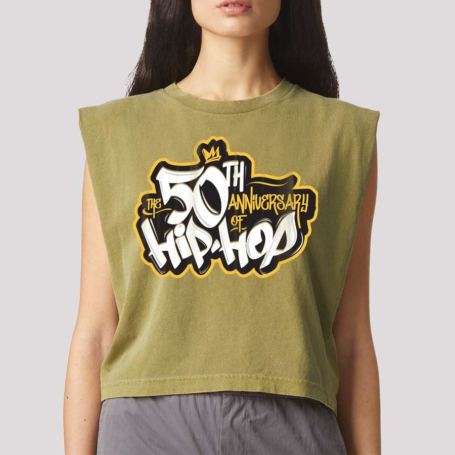 The 50th Anniversary Of Hip Hop Garment-Dyed Women's Muscle Tee