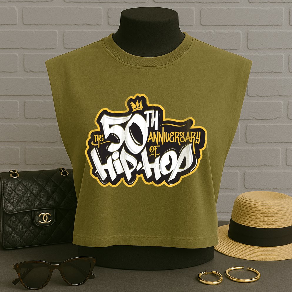The 50th Anniversary Of Hip Hop Garment-Dyed Women's Muscle Tee