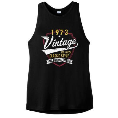 Turning 50 Birthday Decorations 50th BDay 1973 Birthday Love Cute Ladies PosiCharge Tri-Blend Wicking Tank