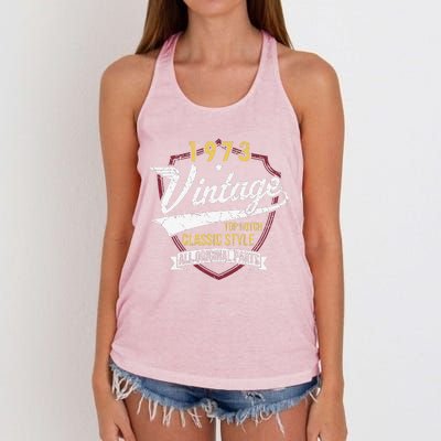 Turning 50 Birthday Decorations 50th BDay 1973 Birthday Love Cute Women's Knotted Racerback Tank