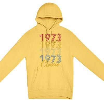 Turning 50 Birthday Decorations 50th BDay 1973 Birthday Premium Pullover Hoodie