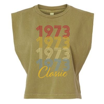 Turning 50 Birthday Decorations 50th BDay 1973 Birthday Garment-Dyed Women's Muscle Tee