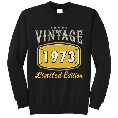 Turning 50 Birthday Decorations 50th BDay 1973 Birthday Tall Sweatshirt