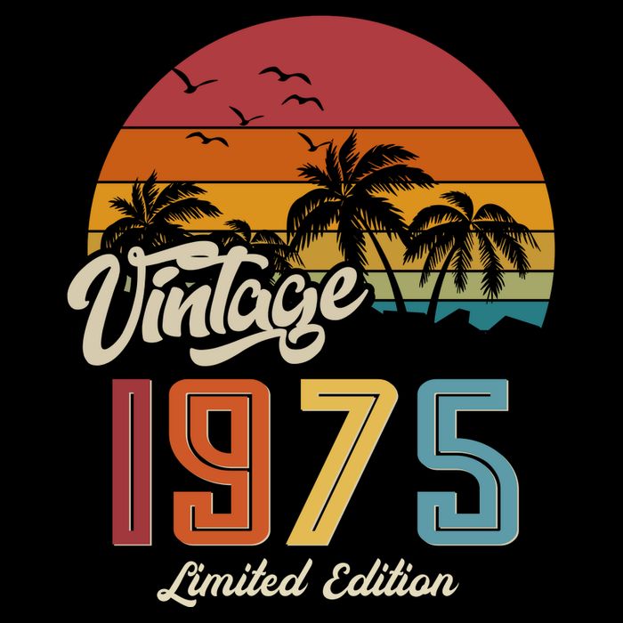 Tropical 50th Birthday Vintage 1975 Limited Edition Flatbill Hat