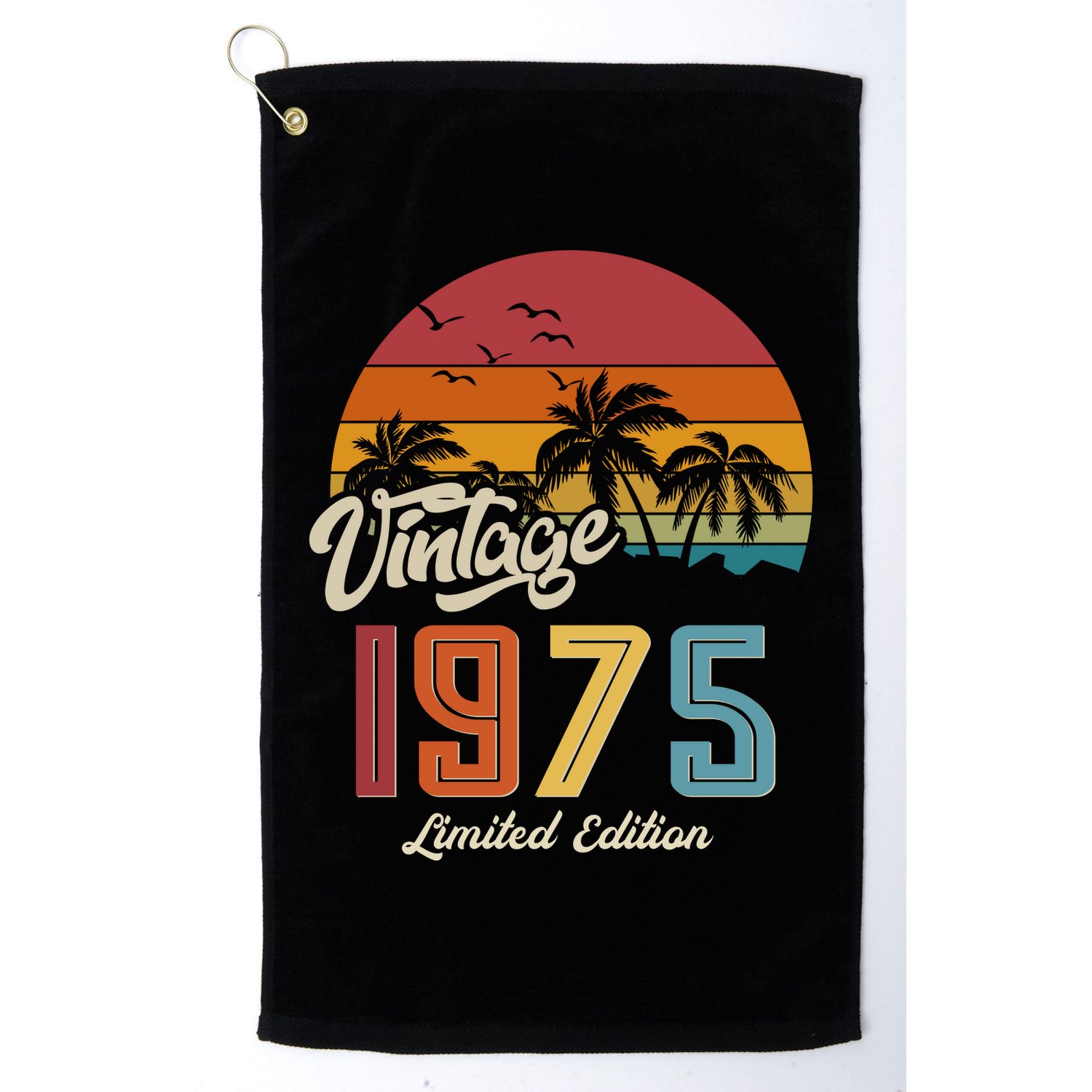 Tropical 50th Birthday Vintage 1975 Limited Edition Golf Towel