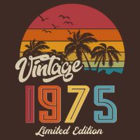 Tropical 50th Birthday Vintage 1975 Limited Edition Cooling Performance Crew T-Shirt